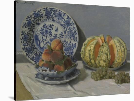Still-Life with Melon-Claude Monet-Stretched Canvas