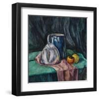 Still Life With Metal Teapot And Milk-Can-Solodkov-Framed Art Print