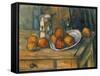 Still Life with Milk Jug and Fruit, C.1900-Paul Cézanne-Framed Stretched Canvas