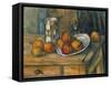 Still Life with Milk Jug and Fruit, C.1900-Paul Cézanne-Framed Stretched Canvas