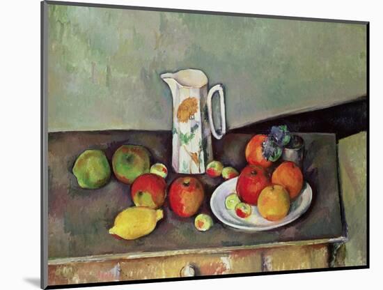 Still Life with Milkjug and Fruit, circa 1886-90-Paul Cézanne-Mounted Giclee Print