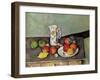 Still Life with Milkjug and Fruit, circa 1886-90-Paul Cézanne-Framed Giclee Print