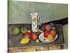 Still Life with Milkjug and Fruit, circa 1886-90-Paul Cézanne-Stretched Canvas