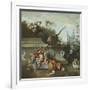 Still Life with Monkey, Fruits, and Flowers, 1724-Jean-Baptiste Oudry-Framed Giclee Print