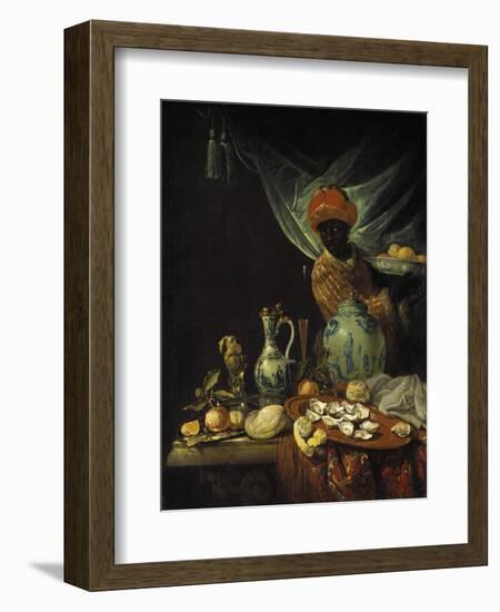 Still-Life with Moor and China. Probably About 1680-Jurian van Streek-Framed Giclee Print