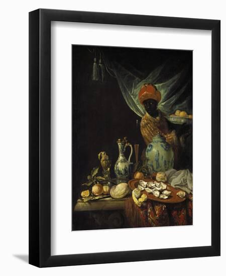 Still-Life with Moor and China. Probably About 1680-Jurian van Streek-Framed Giclee Print