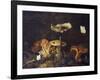 Still Life with Mushrooms and Butterflies-Schrieck-Framed Giclee Print