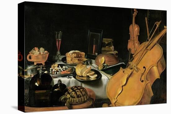 Still Life with Musical Instruments, 1623-Pieter Claesz-Stretched Canvas