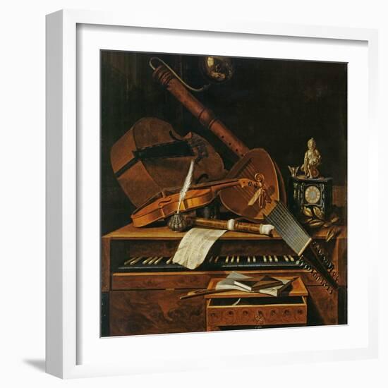 Still Life with Musical Instruments-Pieter Gerritsz. van Roestraten-Framed Giclee Print