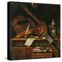 Still Life with Musical Instruments-Pieter Gerritsz. van Roestraten-Stretched Canvas