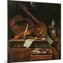 Still Life with Musical Instruments-Pieter Gerritsz. van Roestraten-Mounted Giclee Print