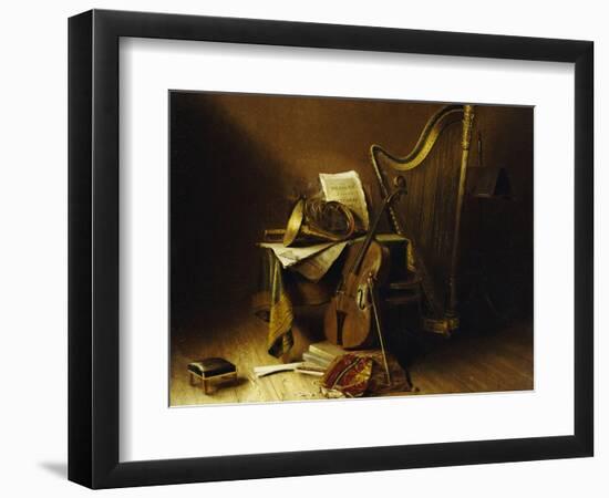 Still Life with Musical Instruments-null-Framed Giclee Print