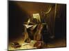 Still Life with Musical Instruments-null-Mounted Giclee Print