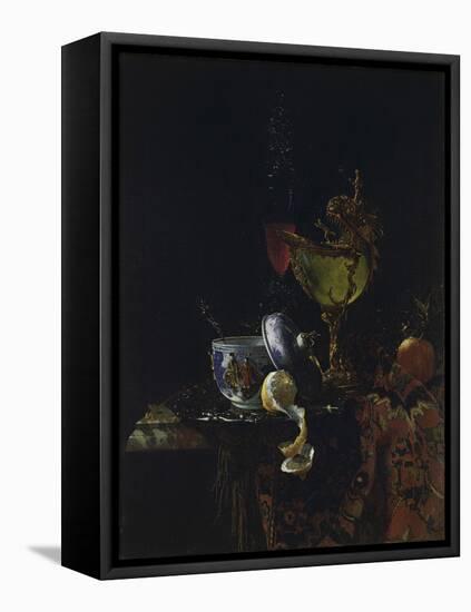 Still Life with Nautilus Cup-Willem Kalf-Framed Stretched Canvas