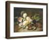 Still Life with of Summer Flowers and Grapes-Henri Robbe-Framed Premium Giclee Print