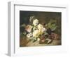 Still Life with of Summer Flowers and Grapes-Henri Robbe-Framed Premium Giclee Print