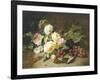 Still Life with of Summer Flowers and Grapes-Henri Robbe-Framed Giclee Print