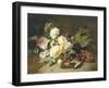 Still Life with of Summer Flowers and Grapes-Henri Robbe-Framed Giclee Print