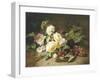 Still Life with of Summer Flowers and Grapes-Henri Robbe-Framed Giclee Print