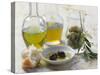 Still Life with Olives and Different Types of Olive Oil-Eising Studio - Food Photo and Video-Stretched Canvas