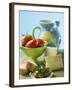 Still Life with Olives, Tomatoes, Cheese and White Bread-null-Framed Photographic Print