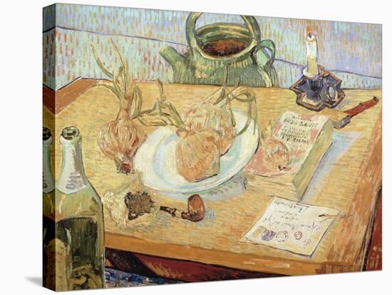 Still Life with Onions, 1889-Vincent van Gogh-Stretched Canvas