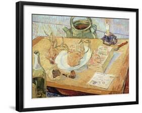 Still Life with Onions, 1889-Vincent van Gogh-Framed Giclee Print