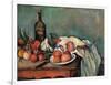 Still Life with Onions-Paul Cézanne-Framed Art Print