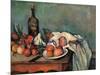 Still Life with Onions-Paul Cézanne-Mounted Art Print