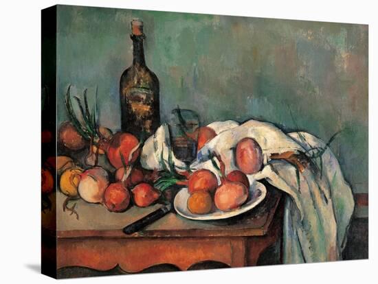 Still Life with Onions-Paul Cézanne-Stretched Canvas