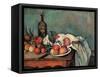 Still Life with Onions-Paul Cézanne-Framed Stretched Canvas