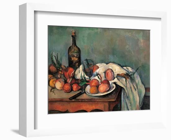 Still Life with Onions-Paul Cézanne-Framed Art Print