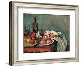 Still Life with Onions-Paul Cézanne-Framed Art Print