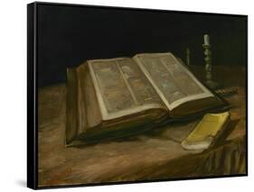 Still Life with Open Bible, 1885-Vincent van Gogh-Framed Stretched Canvas