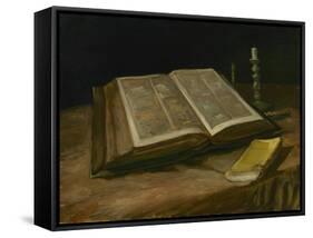 Still Life with Open Bible, 1885-Vincent van Gogh-Framed Stretched Canvas