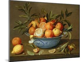 Still Life with Oranges and Lemons in a Wan-Li Porcelain Dish-Jacob Van Hulsdonck-Mounted Giclee Print