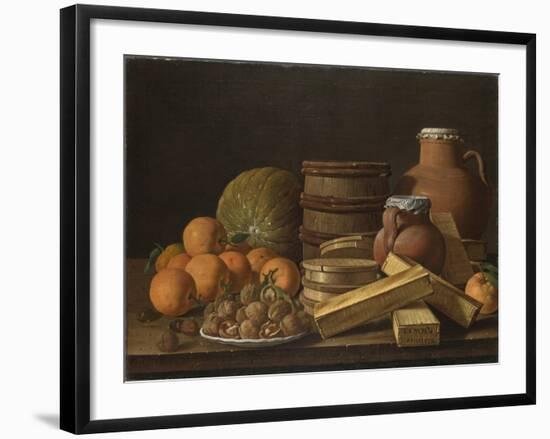 Still Life with Oranges and Walnuts, 1772-Luis Meléndez-Framed Premium Giclee Print