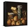 Still Life with Oranges, Jars, and Boxes of Sweets-Luis Meléndez-Framed Stretched Canvas