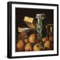 Still Life with Oranges, Jars, and Boxes of Sweets-Luis Meléndez-Framed Giclee Print