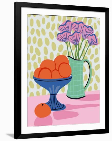 Still Life with Oranges-Tara Reed-Framed Art Print