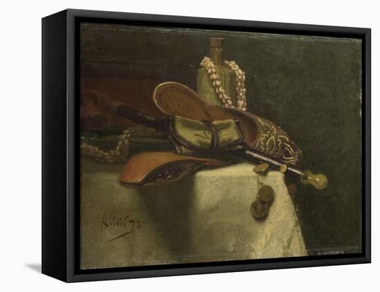 Still Life with Oriental Slippers-August Allebe-Framed Stretched Canvas