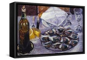 Still Life with Oysters, 1881-Gustave Caillebotte-Framed Stretched Canvas