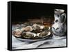 Still Life with Oysters, 19th Century-Antoine Vollon-Framed Stretched Canvas