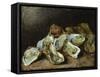 Still Life with Oysters-Auguste Theodule Ribot-Framed Stretched Canvas