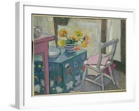 Still Life with Painted Chest, C.1948 (Oil on Plywood)-Anne Redpath-Framed Giclee Print