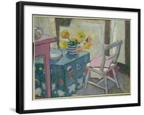 Still Life with Painted Chest, C.1948 (Oil on Plywood)-Anne Redpath-Framed Giclee Print