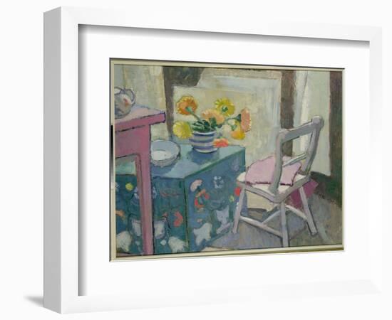 Still Life with Painted Chest, C.1948 (Oil on Plywood)-Anne Redpath-Framed Giclee Print
