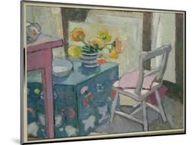 Still Life with Painted Chest, C.1948 (Oil on Plywood)-Anne Redpath-Mounted Giclee Print