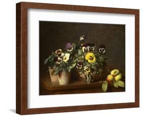 Still Life with Pansies, 1874-Ignace Henri Jean Fantin-Latour-Framed Giclee Print