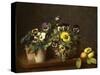 Still Life with Pansies, 1874-Ignace Henri Jean Fantin-Latour-Stretched Canvas